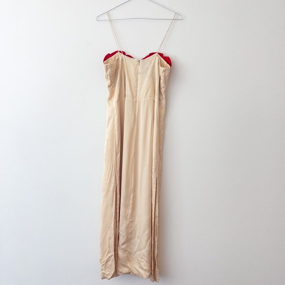 FARM Rio Rose Detailed Sleeveless Maxi Dress Satin Size Large - Picture 10 of 10